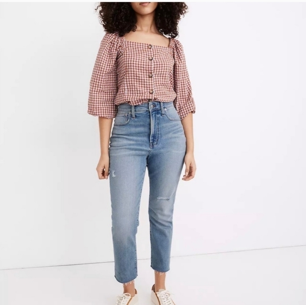 Madewell The‎ Perfect Vintage Jean Distressed Light Wash Size 26